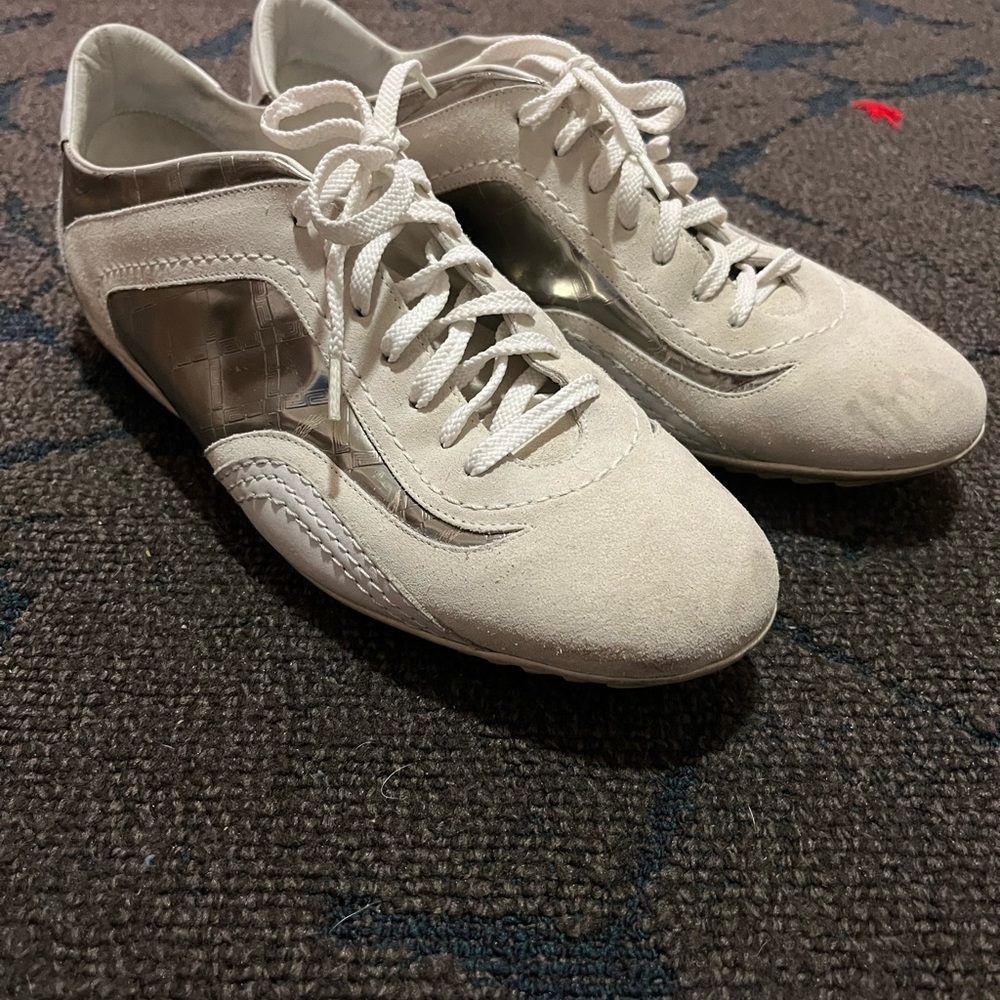 Versace Sport Sneakers White and Silver Men's